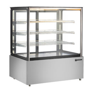 48" Floor Display Warmer, 3 Shelves, Square-Glass Front, Full-Service, 21 cu.ft. (605 L) capacity – 110V, 800W