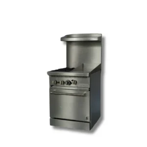 HOT ZONE 24inch Gas Range -12" Griddle top with 2 Open Burners Standard Oven 24" 128,000 BTU