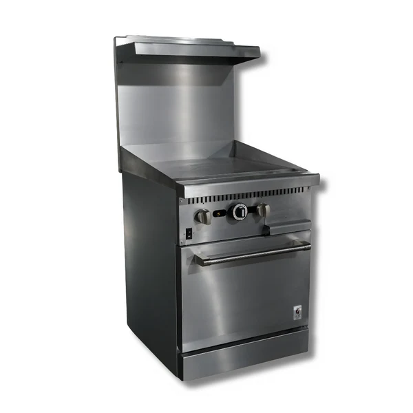 HOT ZONE 24 Inch Gas Range- Griddle top, Convection oven with 2 Big fans Switch controller