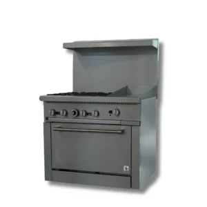 HOT ZONE  36 inch Gas Range-4 Burners and 12" Manual Griddle top,Convection oven with 2 Big fans Switch controller